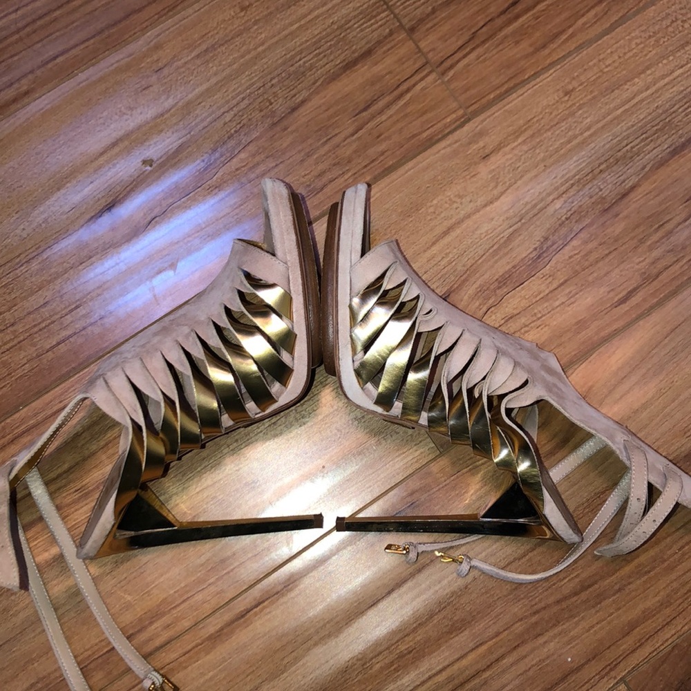 Herve Leger beautiful nude high heels